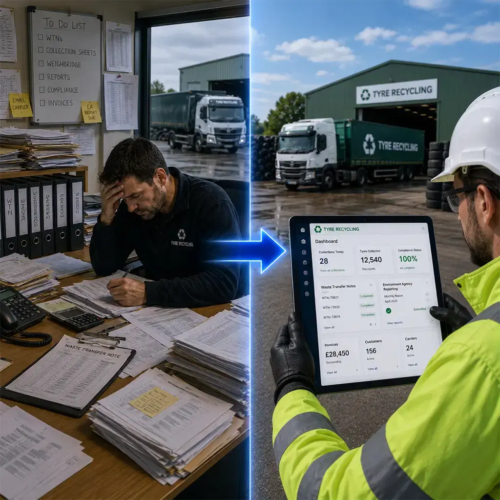 UK Tyre Recycling - End-to-End Digitalisation of a Multi-Region Compliance-Critical Business