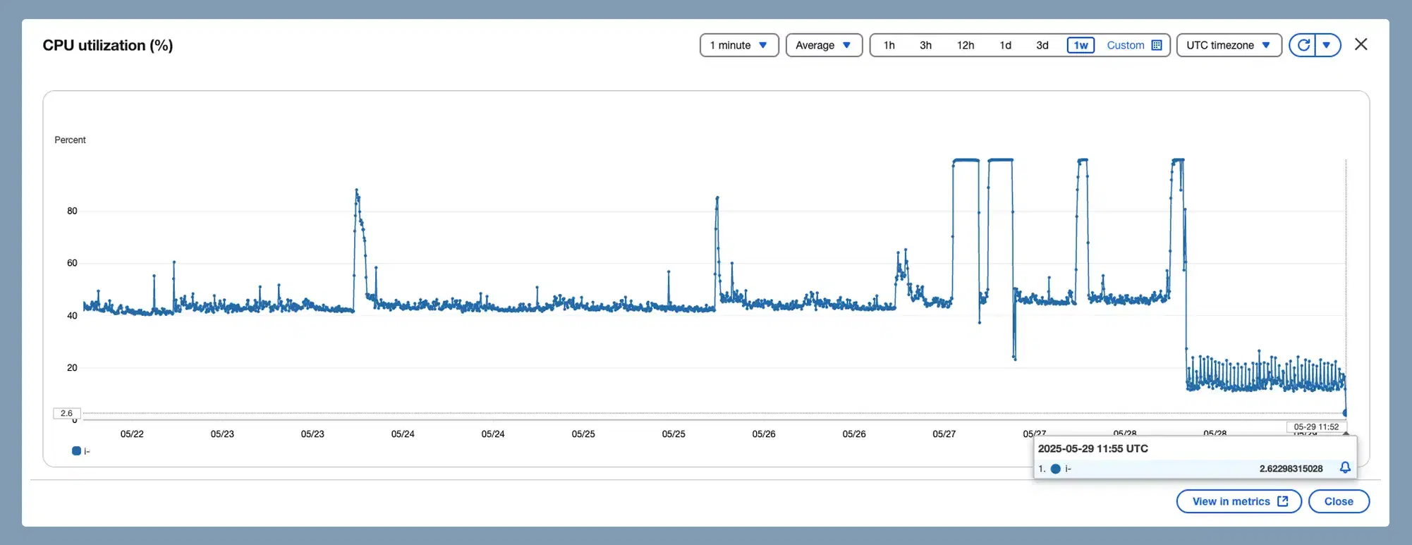 Client problem screenshot